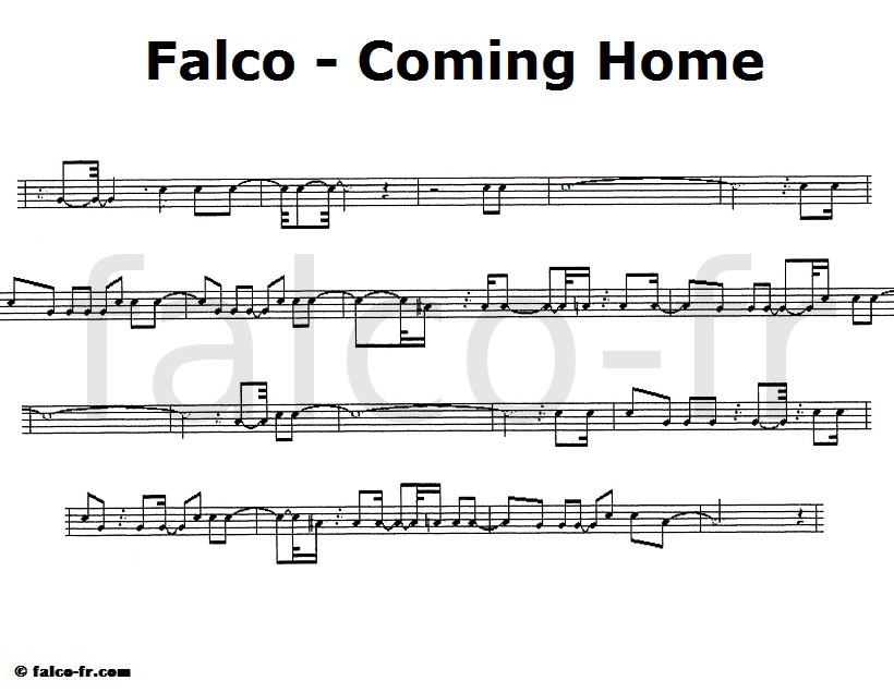 Falco - Coming Home - Partition