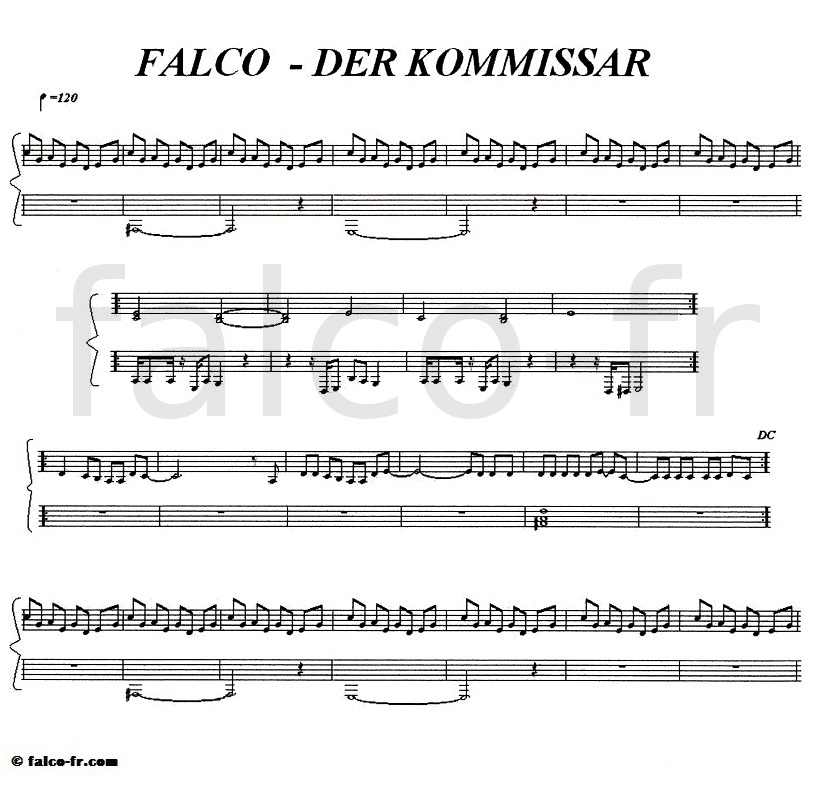 Falco - Der Kommissar - Partition