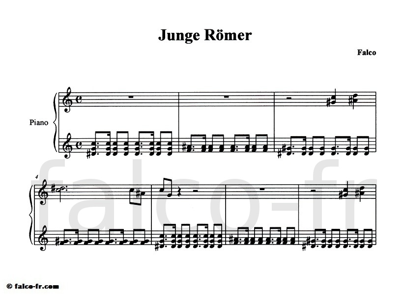 Falco - Junge Rmer - Partition